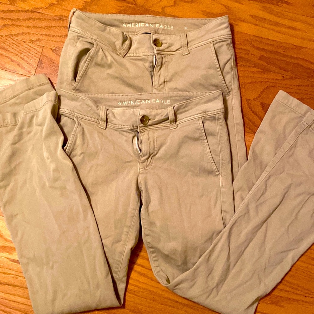 Two pair of American eagle kick boot super stretch size 4 short